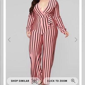 Fashion Nova Curve "Right Up My Alley" Jumpsuit